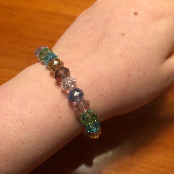 Multicolored glass beads bracelet! - Picture 1 of 3